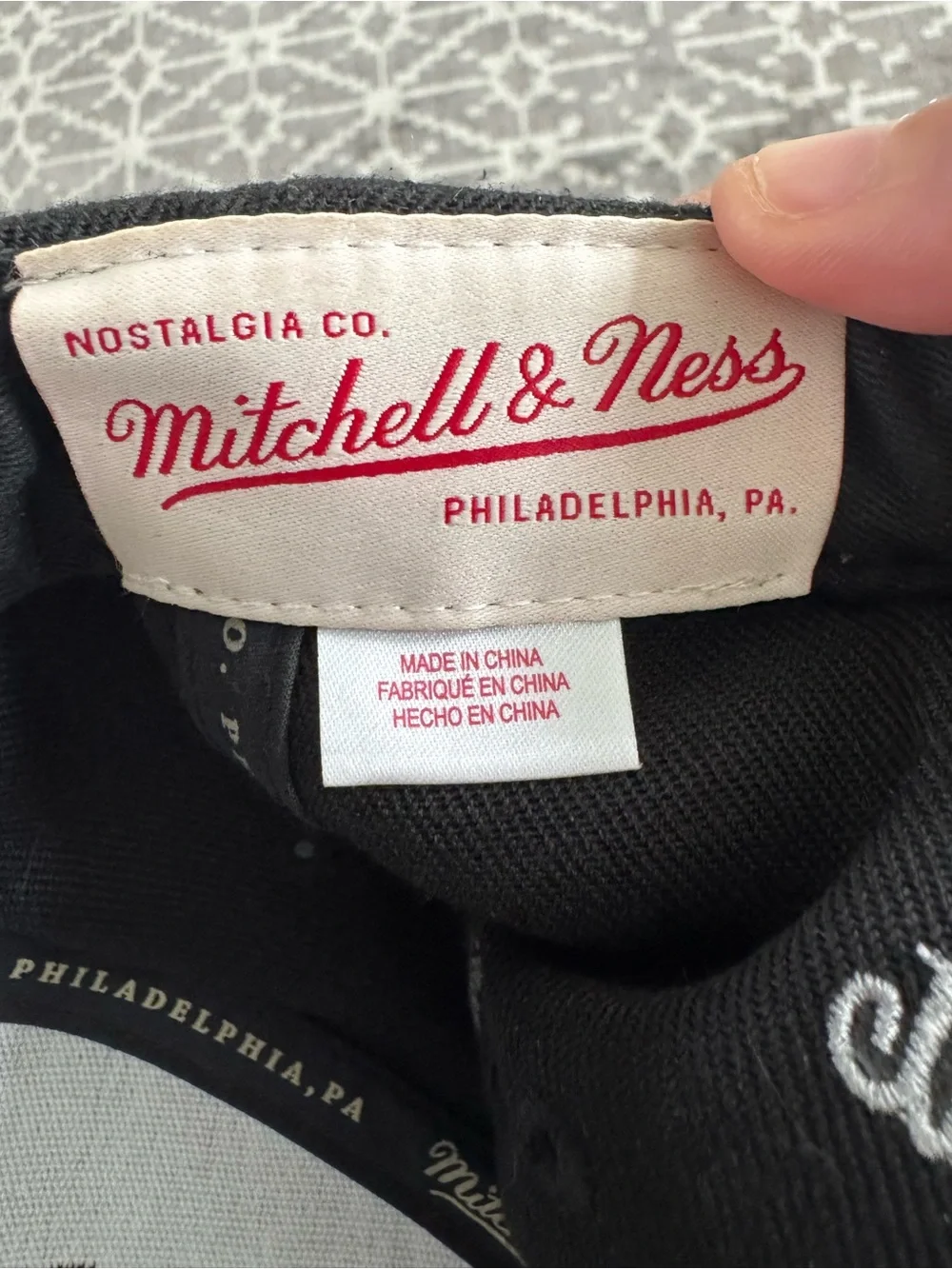 Brooklyn Nets Mitchell & Ness Logo Pro Crown Snapback Hat Black/Gray 75th